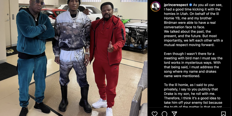 Terrance Gangsta Williams Responds to Birdman, NBA Youngboy, and J Prince Recent Photo and Meeting